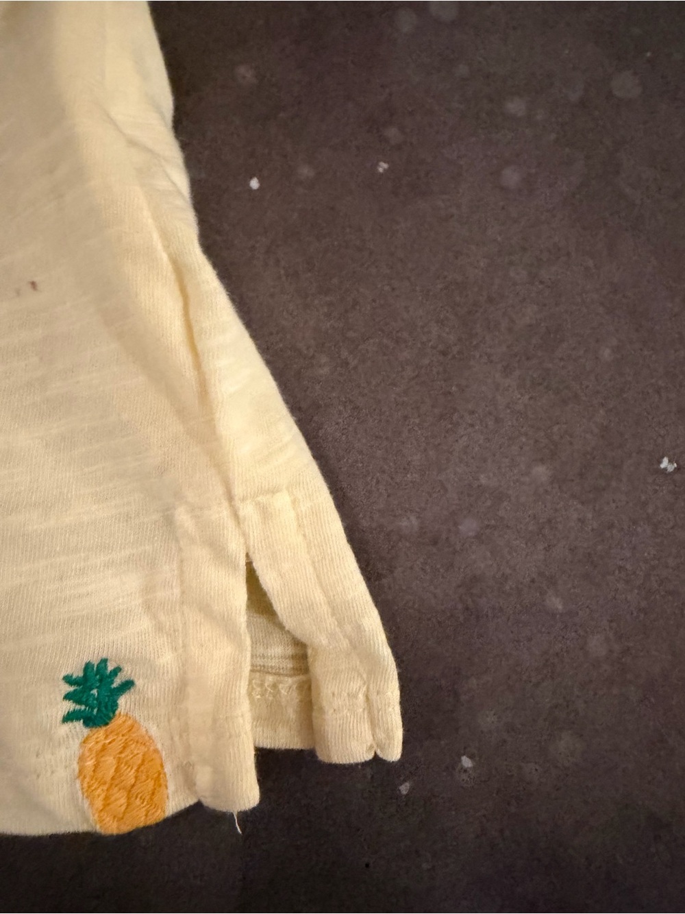 Lucky Brand Pale Yellow Pineapple Embroidered Tank Top-BNWOT - Picture 4 of 6